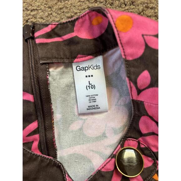 Gap Kid's Brown/Pink Girls Flowers Summer Dress - Picture 4 of 6